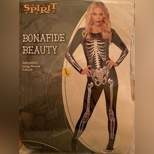 Skeleton Halloween Costume, Size Adult Small 4-6
